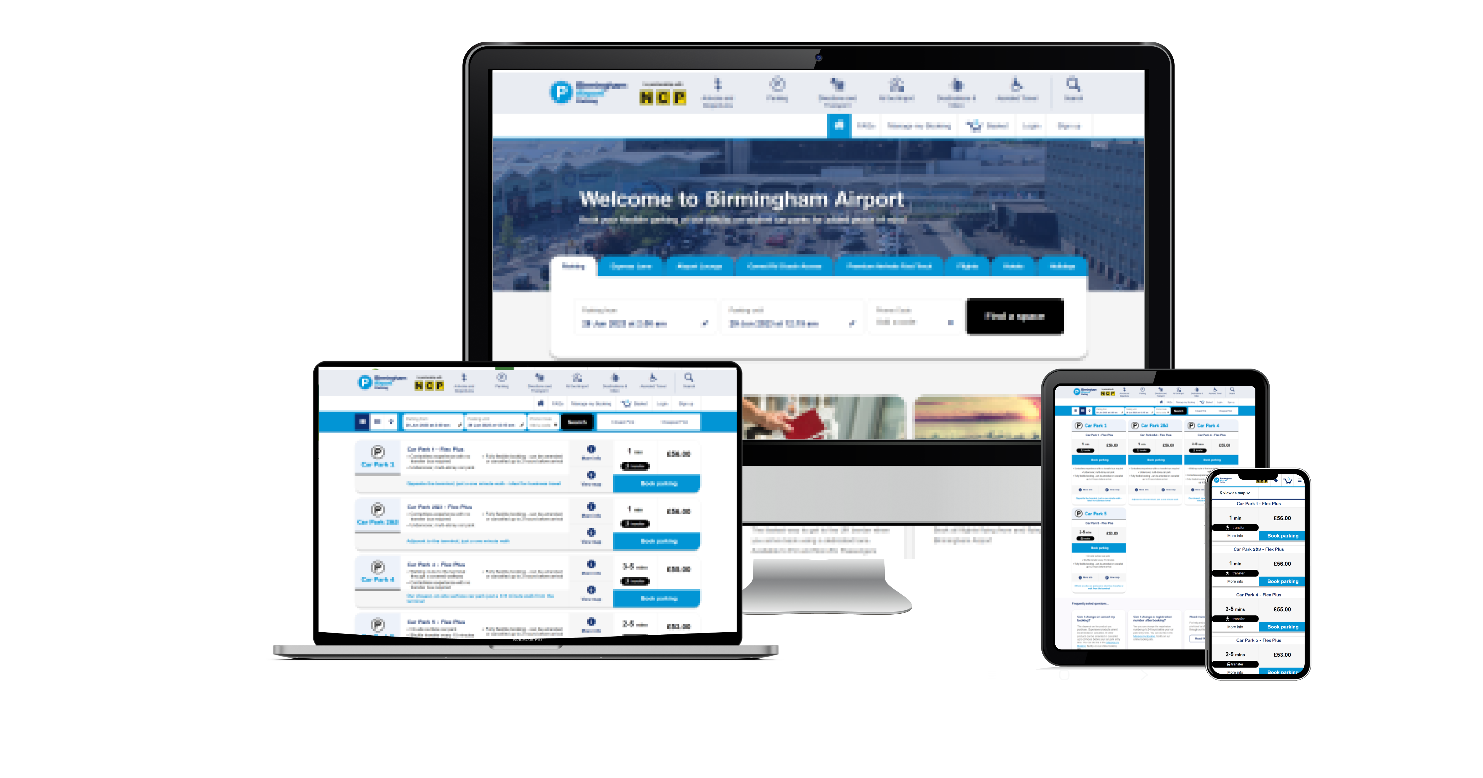 Birmingham Airport -Parking-Four-Devices-Gathered-1