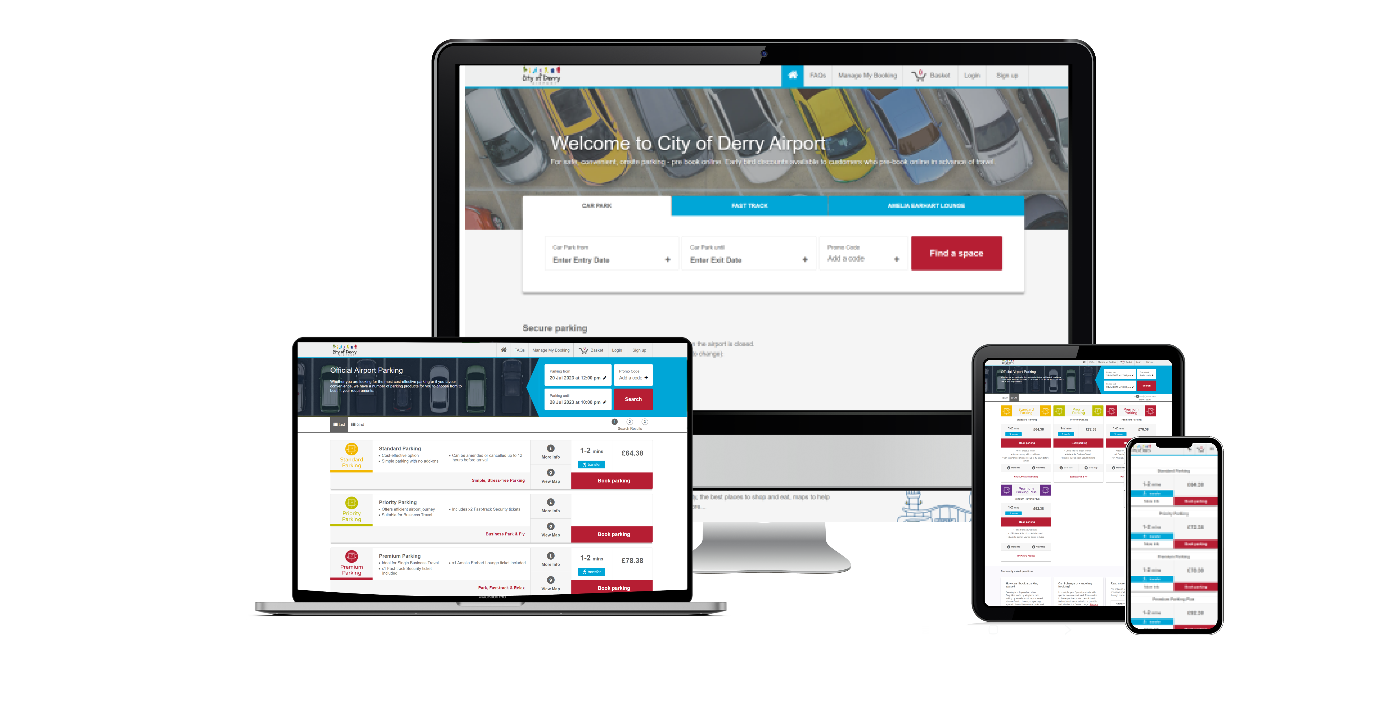 City of Derry Airport-Parking-Four-Devices-Gathered