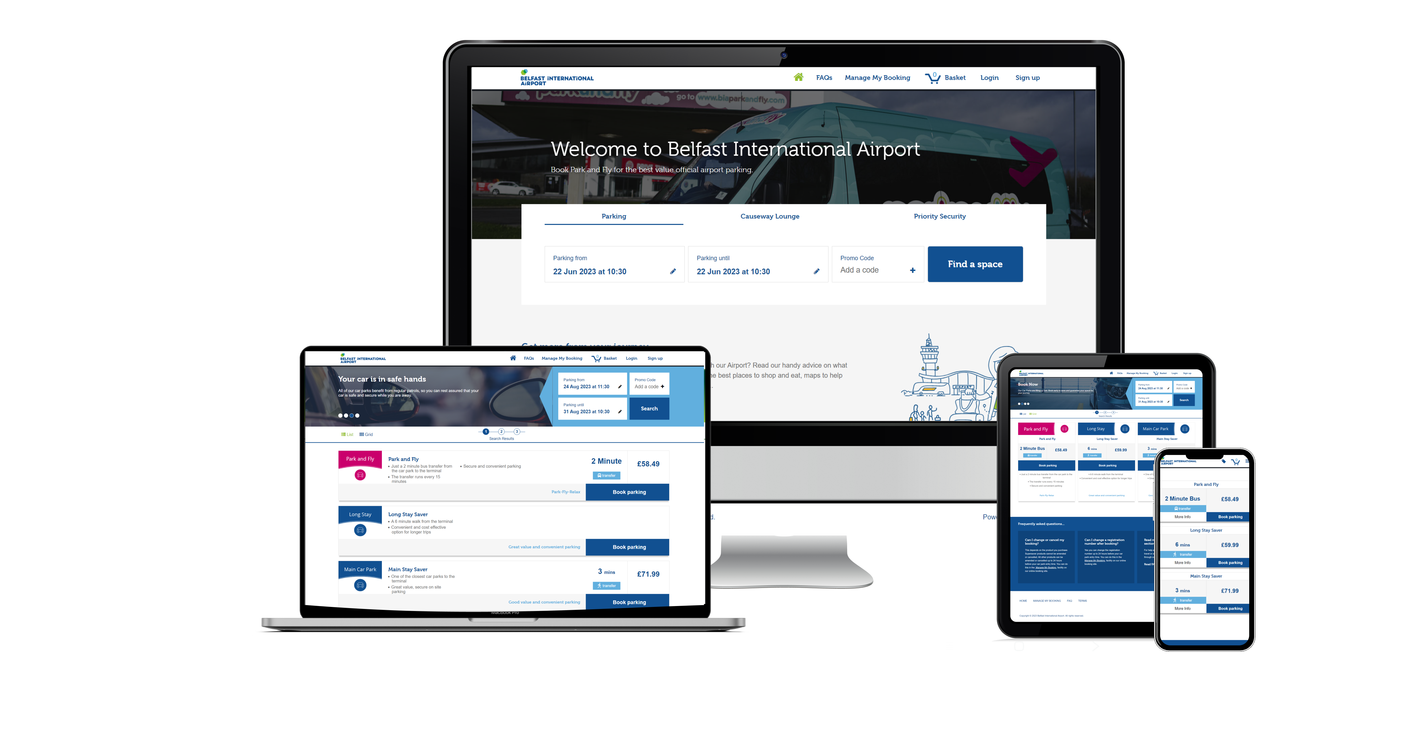 Belfast Intl - Main -Parking-Four-Devices-Gathered-1
